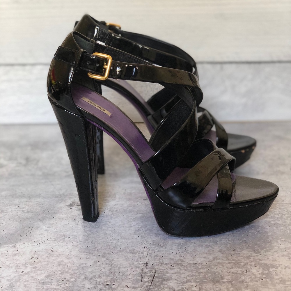 Miu Miu patented leather heels